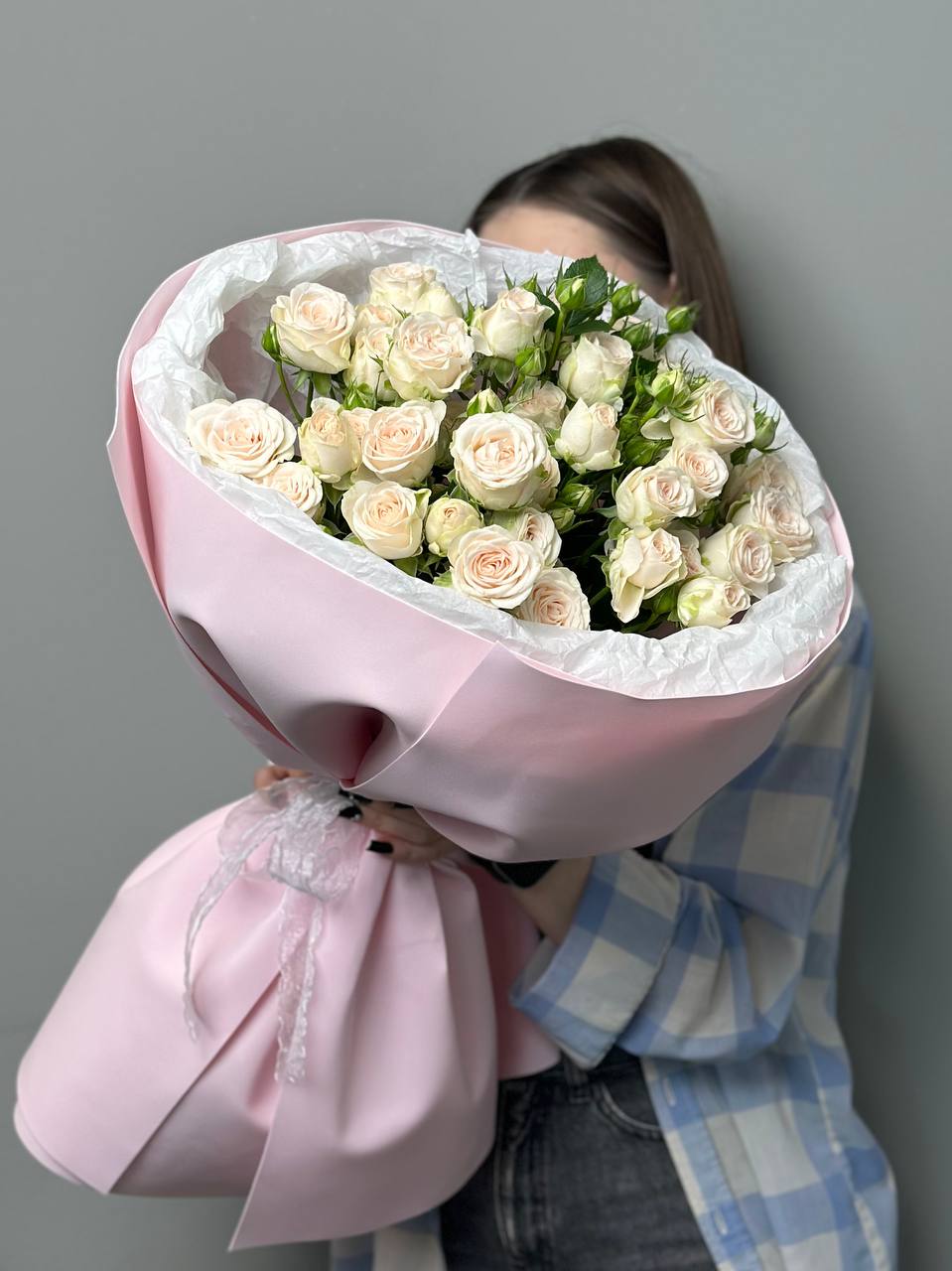 Суфле (Монобукет из кустовой розы)
