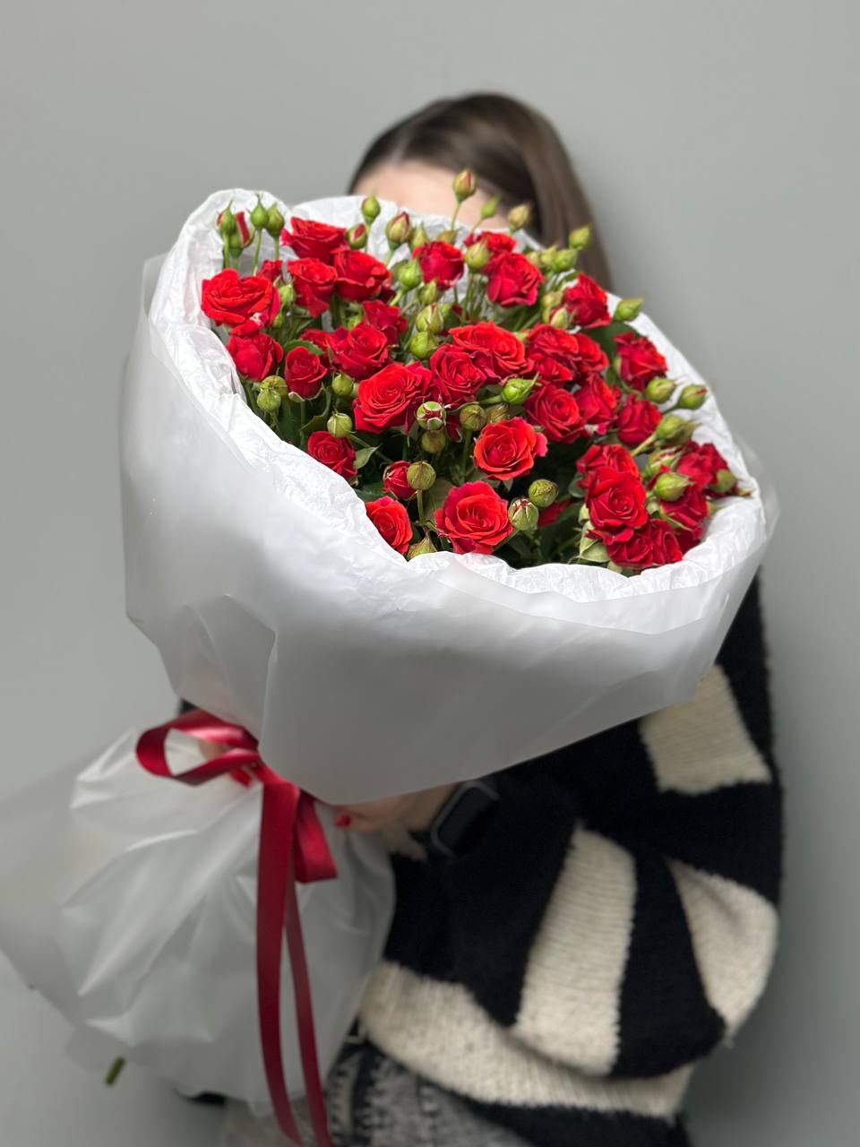 Мирабель (монобукет из кустовой розы)