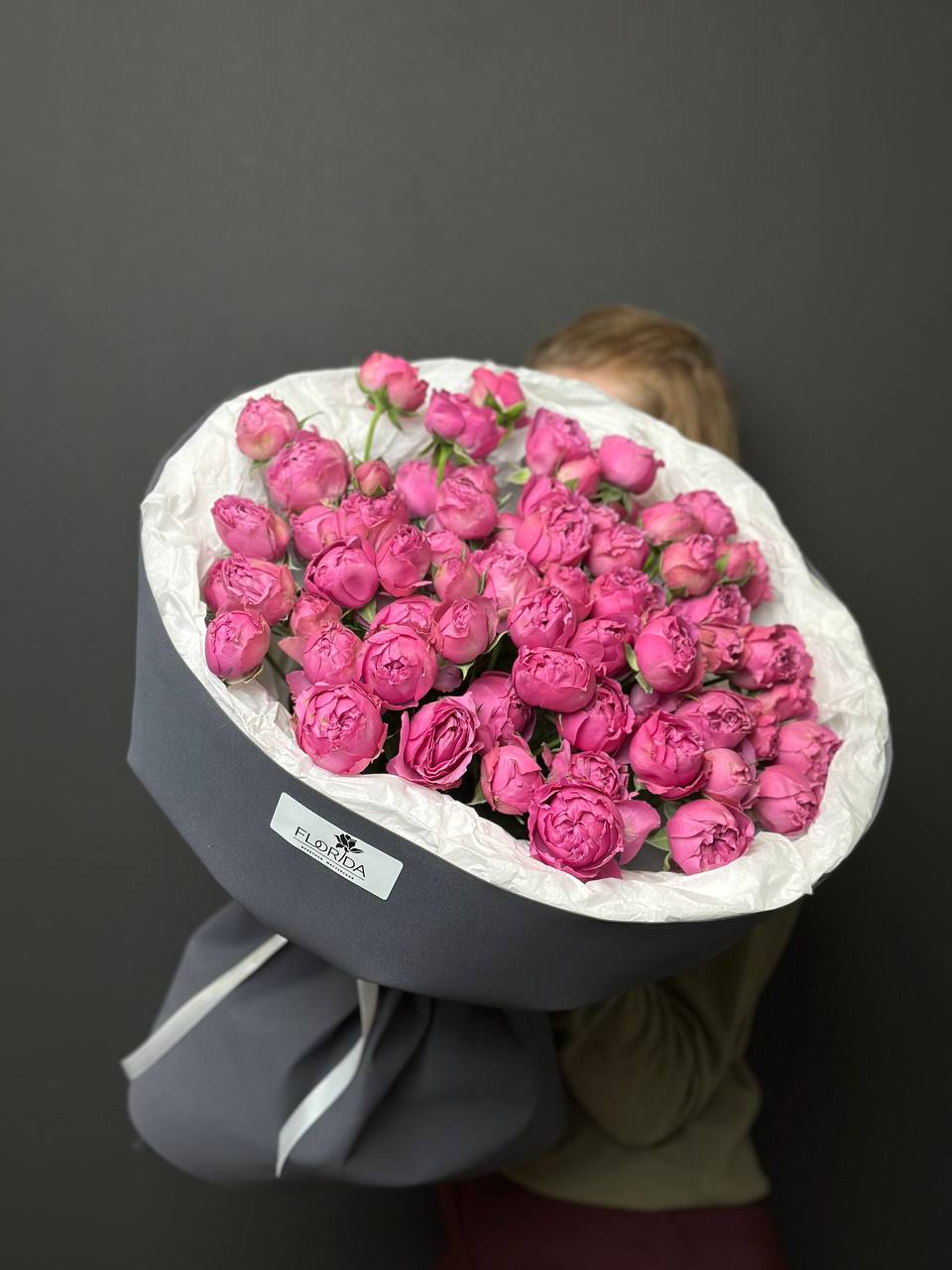 Мисти баболс (Моно букет из кустовой розы 15 шт.)